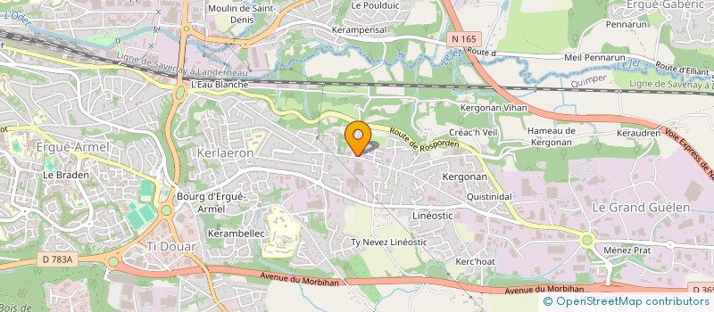 localisation de l'entreprise MADAME LOUISETTE BIVAUD à QUIMPER