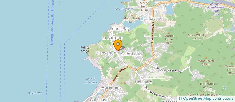 localisation de l'entreprise MADAME LOUISETTE BROOKS  SAINT-MARTIN