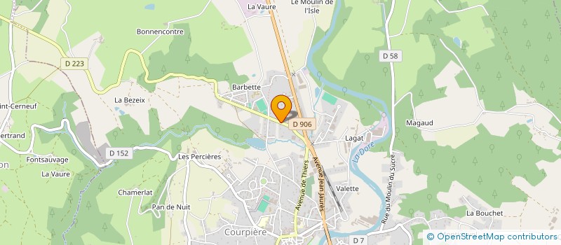 localisation de l'entreprise MADAME LOUISETTE DURET à COURPIERE