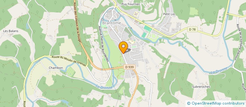 localisation de l'entreprise MADAME LOUISETTE MANGIER  BRANTOME EN PERIGORD