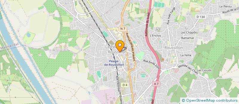 localisation de l'entreprise MADAME LOUIZA BOUDJEMA  LE PEAGE-DE-ROUSSILLON