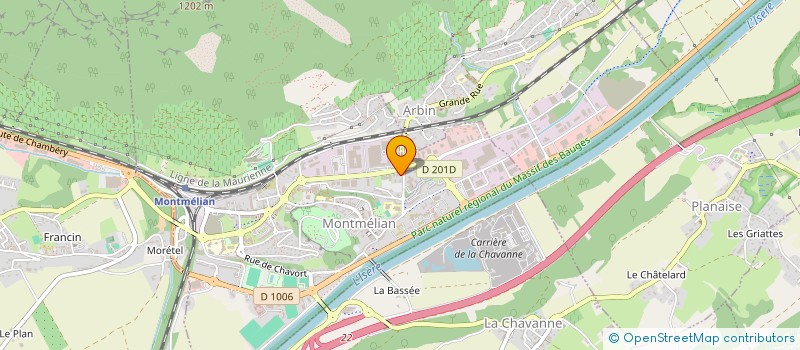 localisation de l'entreprise MADAME LOUIZA DJERROUD  MONTMELIAN