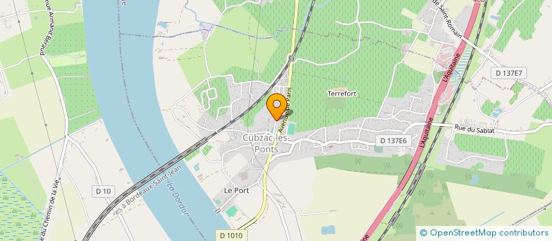 localisation de l'entreprise MADAME LOUNA BASSOULET  CUBZAC-LES-PONTS