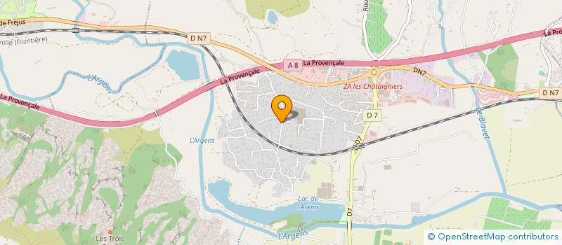 localisation de l'entreprise MADAME LOUNA ROUSSET à ROQUEBRUNE-SUR-ARGENS