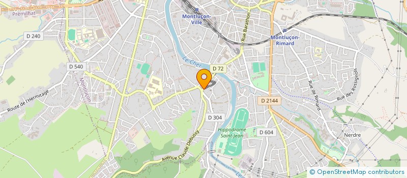 localisation de l'entreprise MADAME LUCETTE AUCLAIR à MONTLUCON