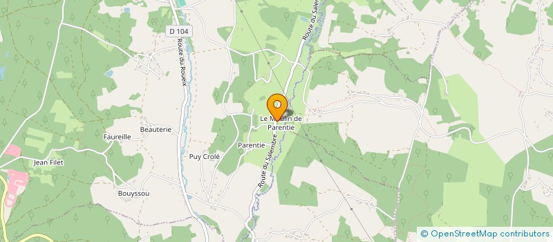 localisation de l'entreprise MADAME LUCETTE BARRAU  CHANTERAC