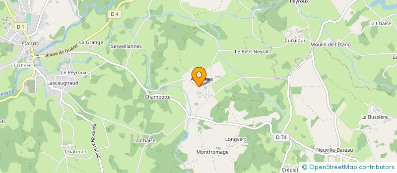 localisation de l'entreprise MADAME LUCETTE BORDAT à FURSAC