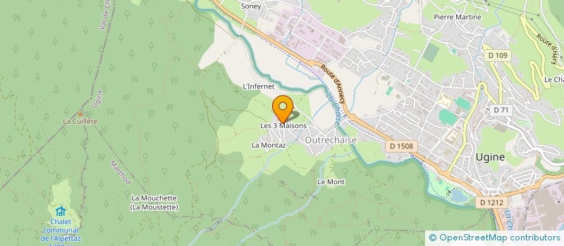 localisation de l'entreprise MADAME LUCETTE CARCEY-COLLET à UGINE