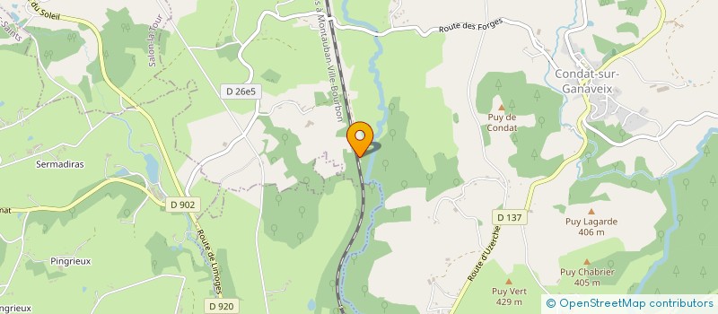 localisation de l'entreprise MADAME LUCETTE CHADEAU  CONDAT-SUR-GANAVEIX