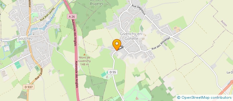 localisation de l'entreprise MADAME LUCETTE DAMAGEUX  GIVENCHY-EN-GOHELLE