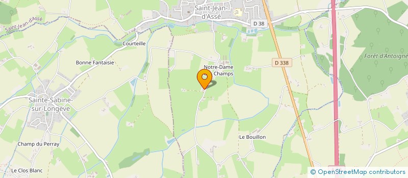 localisation de l'entreprise MADAME LUCETTE GOUTTIERE  SAINT JEAN D ASSE