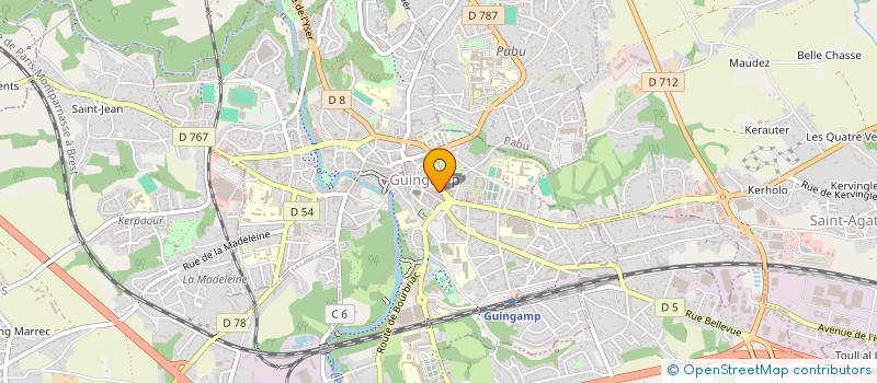 localisation de l'entreprise MADAME LUCETTE GROSSEAU  GUINGAMP