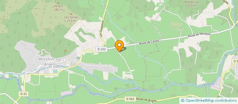 localisation de l'entreprise MADAME LUCETTE ISOARD  MONTFORT-SUR-ARGENS