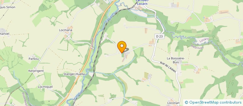 localisation de l'entreprise MADAME LUCETTE KERVERN à TREBRIVAN