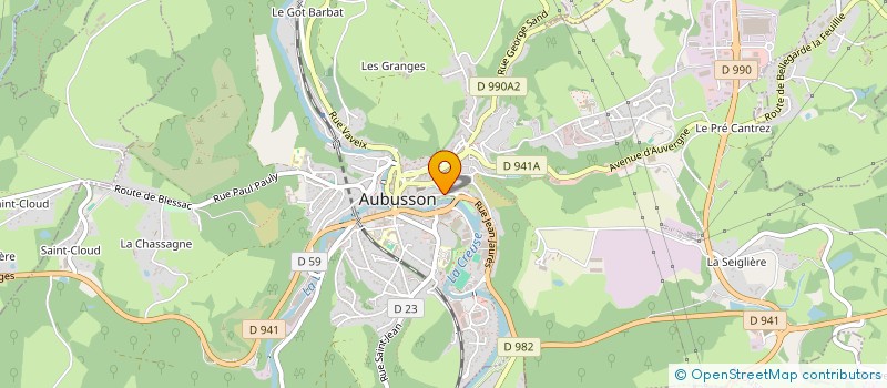 localisation de l'entreprise MADAME LUCETTE LEBLANC à AUBUSSON