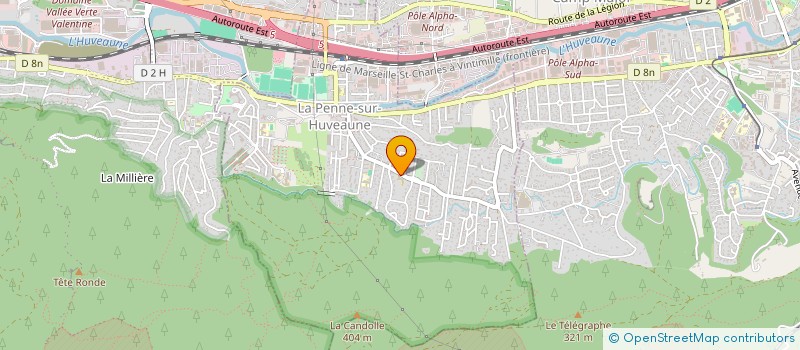 localisation de l'entreprise MADAME LUCETTE MATHIEU  LA PENNE-SUR-HUVEAUNE