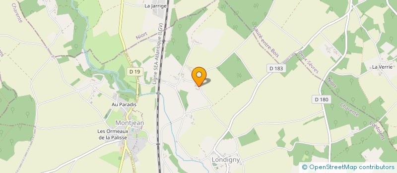 localisation de l'entreprise MADAME LUCETTE POURAGEAUD à LONDIGNY