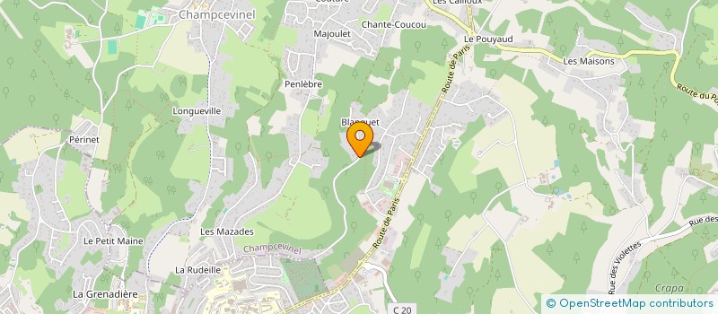 localisation de l'entreprise MADAME LUCIA BRAGA CANELAS  CHAMPCEVINEL