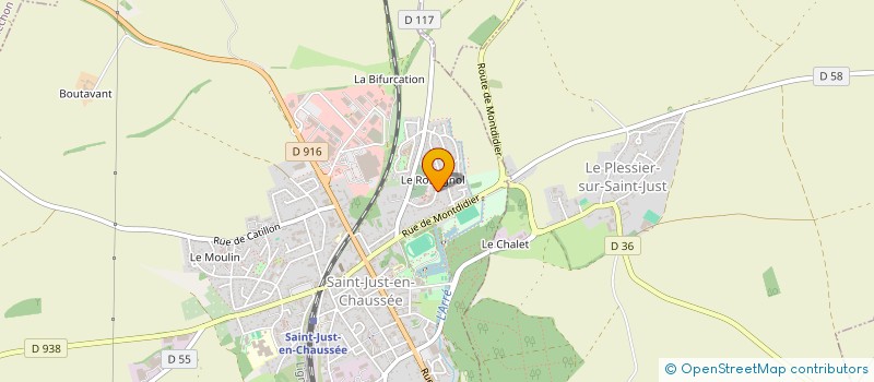 localisation de l'entreprise MADAME LUCIE BACQUET  SAINT-JUST-EN-CHAUSSEE