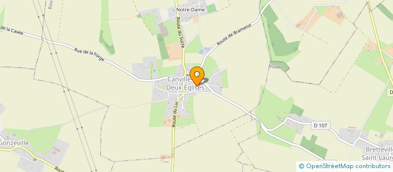 localisation de l'entreprise MADAME LUCIE BELLEVALLEE  CANVILLE-LES-DEUX-EGLISES