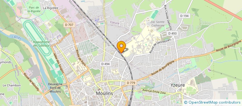 localisation de l'entreprise MADAME LUCIE BEVELET  YZEURE