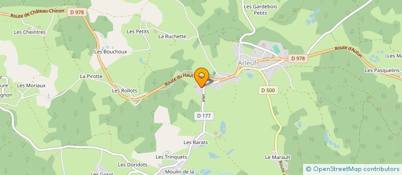localisation de l'entreprise MADAME LUCIE BIGEARD à ARLEUF