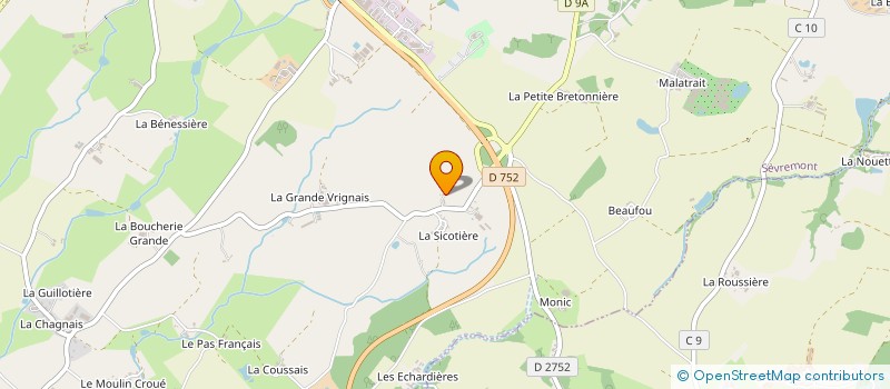 localisation de l'entreprise MADAME LUCIE BOUDAUD à SEVREMONT