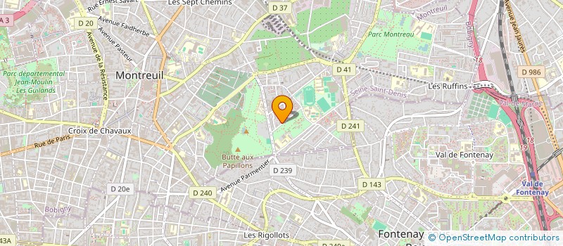 localisation de l'entreprise MADAME LUCIE BOURGES  MONTREUIL