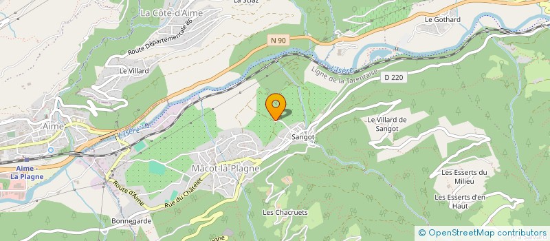 localisation de l'entreprise MADAME LUCIE BROCHE à LA PLAGNE TARENTAISE