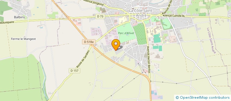 localisation de l'entreprise MADAME LUCIE BUZZI  LA COTE-SAINT-ANDRE