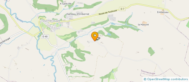 localisation de l'entreprise MADAME LUCIE CASSAIGNAU  TOURNECOUPE