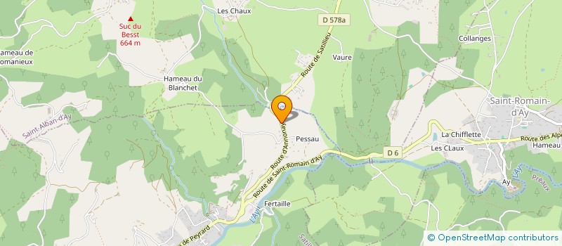 localisation de l'entreprise MADAME LUCIE CHALEAT  SATILLIEU