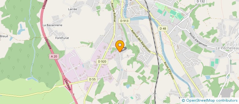 localisation de l'entreprise MADAME LUCIE CLARET à ARGENTON-SUR-CREUSE