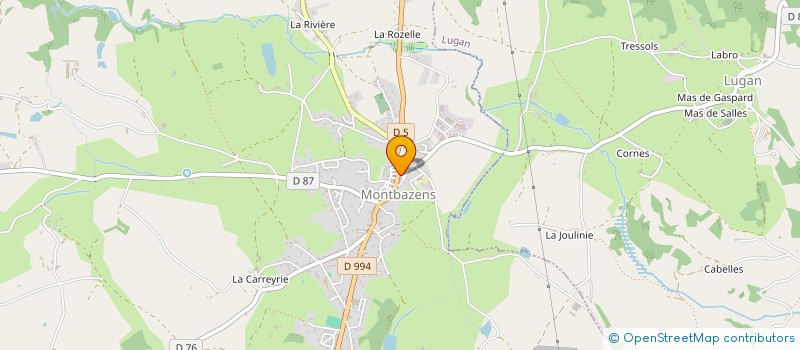 localisation de l'entreprise MADAME LUCIE DUVAL  MONTBAZENS