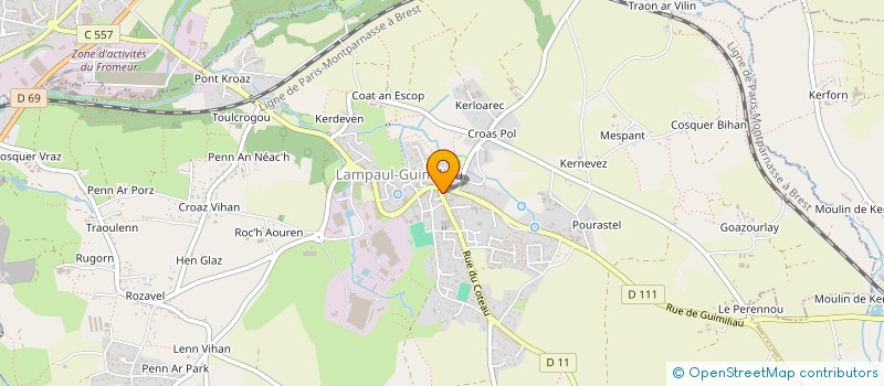 localisation de l'entreprise MADAME LUCIE ELLEOUET  LAMPAUL-GUIMILIAU