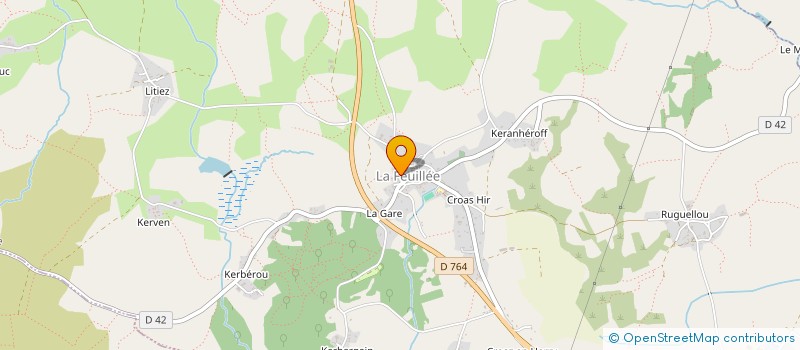 localisation de l'entreprise MADAME LUCIE GRALL  POULLAOUEN