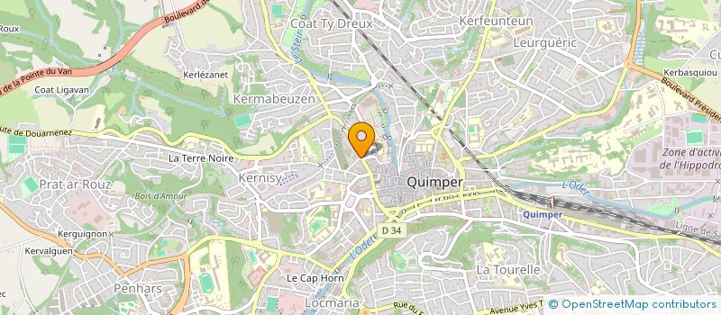 localisation de l'entreprise MADAME LUCIE GRAVELEAU à QUIMPER
