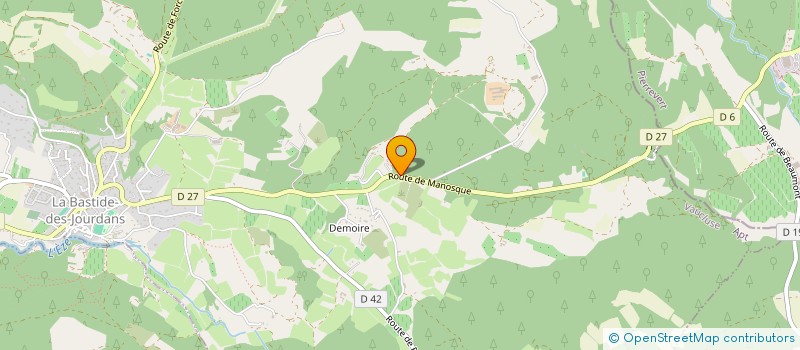 localisation de l'entreprise MADAME LUCIE GREGOIRE  LA BASTIDE-DES-JOURDANS