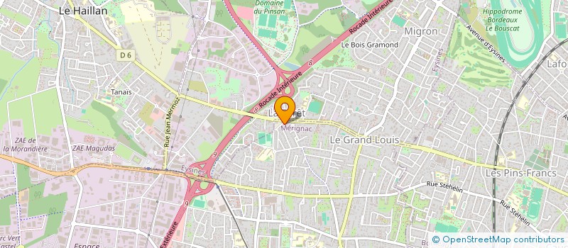 localisation de l'entreprise MADAME LUCIE GUALA  MERIGNAC