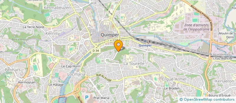 localisation de l'entreprise MADAME LUCIE HUBERT à QUIMPER