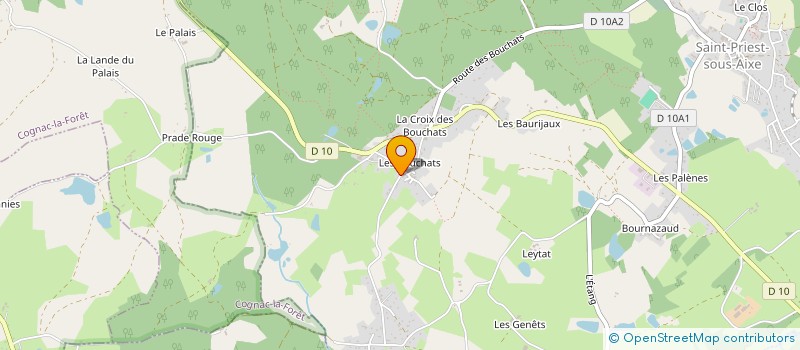 localisation de l'entreprise MADAME LUCIE HUGAULT à SAINT-PRIEST-SOUS-AIXE