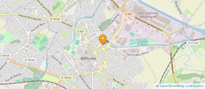 localisation de l'entreprise MADAME LUCIE HUYGHE à BETHUNE