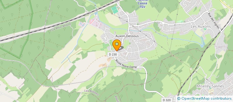 localisation de l'entreprise MADAME LUCIE IZQUIERDO  LES AUXONS