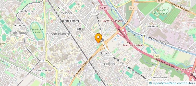 localisation de l'entreprise MADAME LUCIE JACQUET--BEGUIN  REIMS