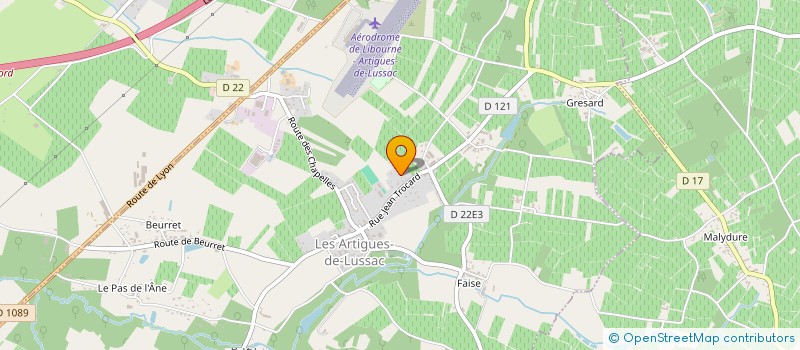 localisation de l'entreprise MADAME LUCIE LACOSTE  LES ARTIGUES-DE-LUSSAC