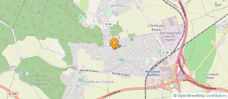 localisation de l'entreprise MADAME LUCIE LANGER à MONTSOULT