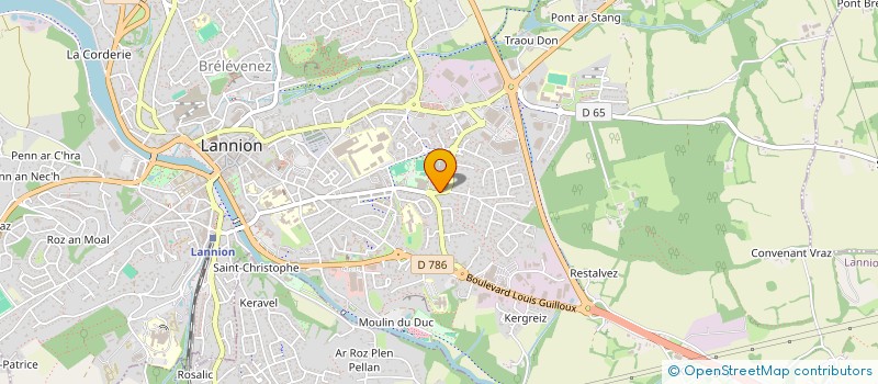 localisation de l'entreprise MADAME LUCIE LEBRETON  LANNION