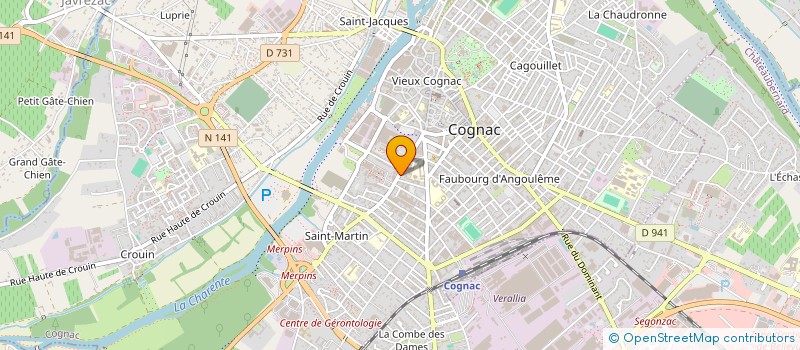 localisation de l'entreprise MADAME LUCIE LEUDET à COGNAC