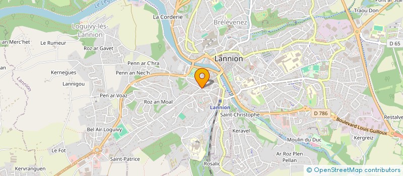 localisation de l'entreprise MADAME LUCIE LORGUILLOUX à LANNION