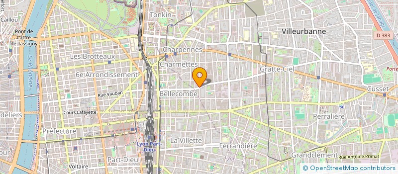 localisation de l'entreprise MADAME LUCIE LUCIE BERGER  VILLEURBANNE